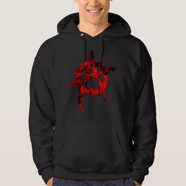 Moletom Símbolo de Anarquia de Grafite Vermelho (Frente)