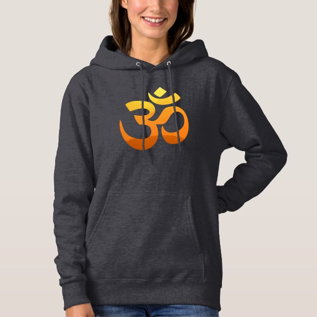 Moletom Símbolo de Om Mantra de Ioga Frente e Verso Dourad (Frente)