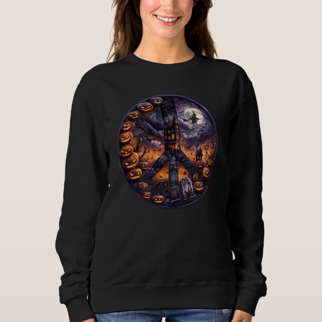 Moletom Símbolo de Paz do Halloween, Sweatshirt "Spooky Co (Frente)