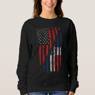 Moletom Símbolo Dominicano Americano Estilo Retro Usa Domi