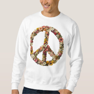 Moletom Símbolo Floral de Paz com Flores Vibrantes