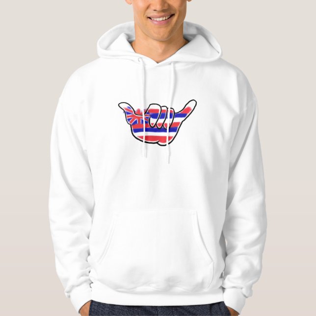 Moletom Símbolo havaiano shaka Estado bandeira cara hoodie (Frente)