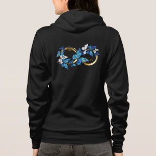 Moletom Símbolo infinito de borboletas azuis Morpho