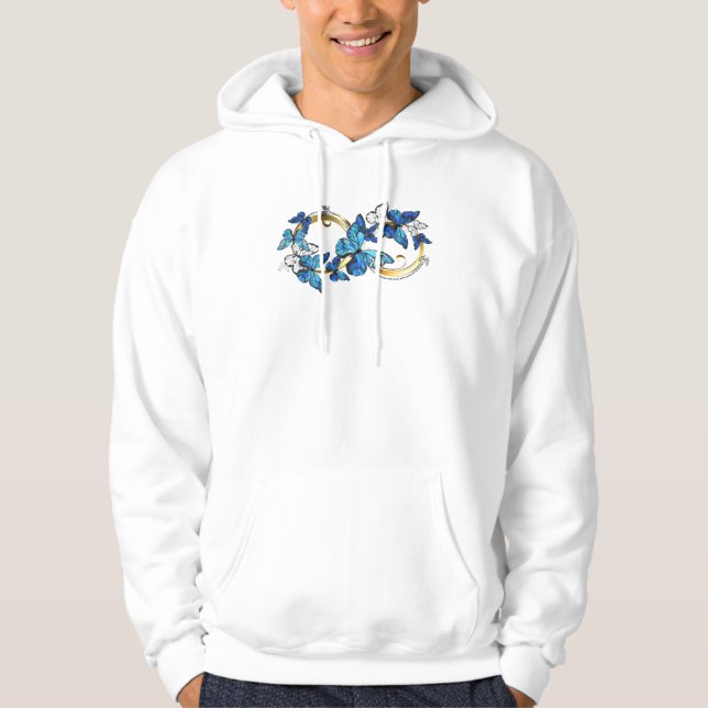 Moletom Símbolo Infinito de Borboletas Azuis Morpho (Frente)