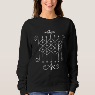 Moletom Símbolo Ogun Voodoo Veve Loa Occult Sigil