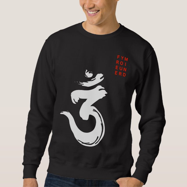 Moletom Símbolo Om Bengali Branco (Frente)