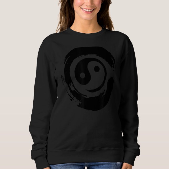 Moletom Símbolo Yin Yang No Círculo Enso Zen Japonês (Frente)