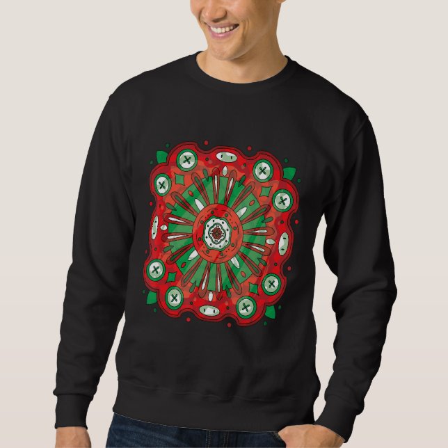 Moletom Símbolos Imaginários de Abstrato Mandala (Frente)
