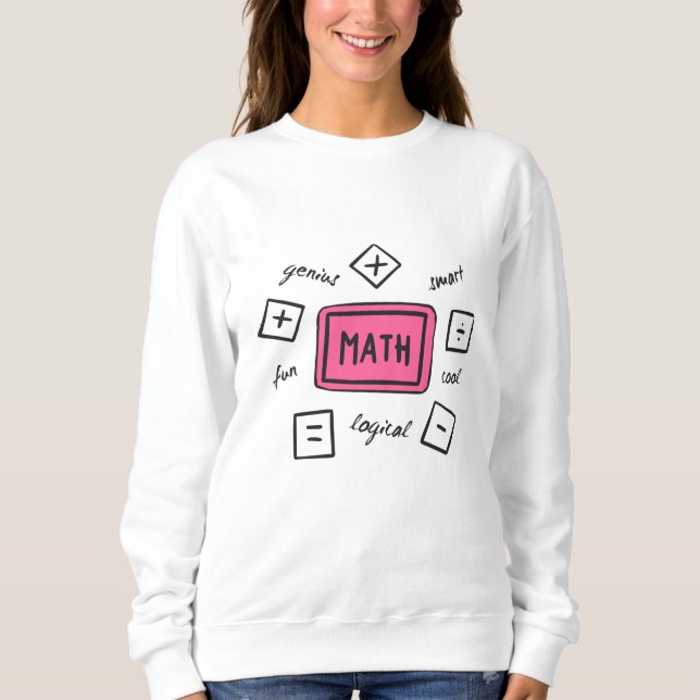 Moletom Símbolos matemáticos Estudantes e Pais (Frente)