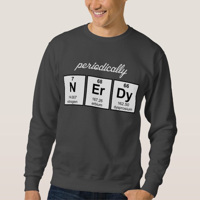 Moletom Símbolos periòdicamente Nerdy do elemento (Frente)