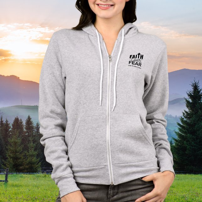 Moletom Simple Bible Verse Personalized  (Simple but Elegant Faith over Fear design, add your text,)