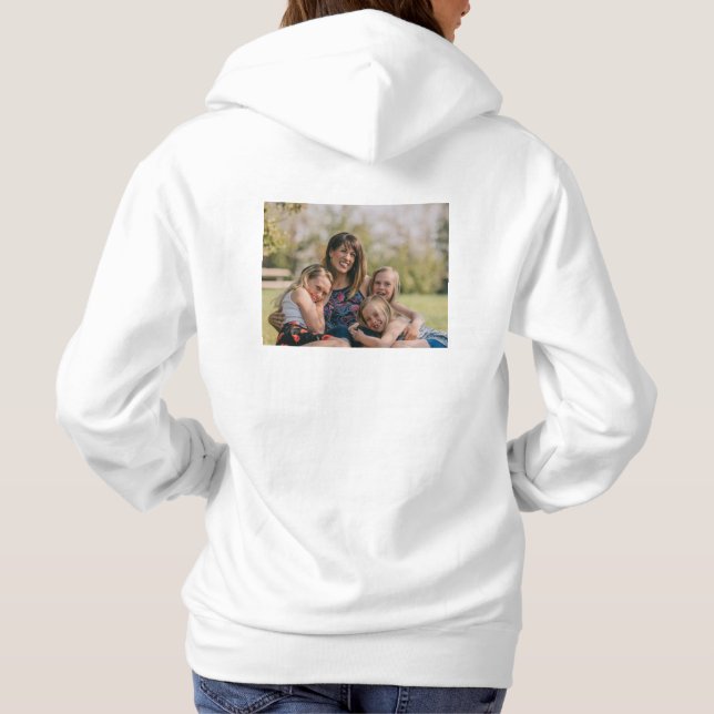 Moletom simples e mínimo adicione seu texto foto de natal (Verso)