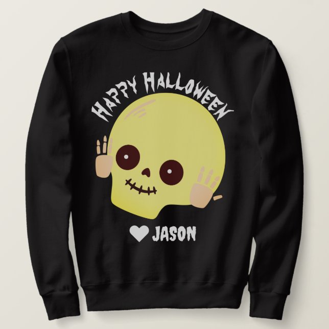 Moletom Simples Feliz Halloween Boo spookkin (Frente do Design)