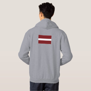 Moletom Simples Letónia Flag Souvenir, Fundo