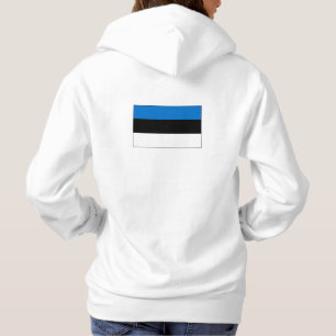 Moletom Simples Moderno Estônia Flag Souvenir , Fundo