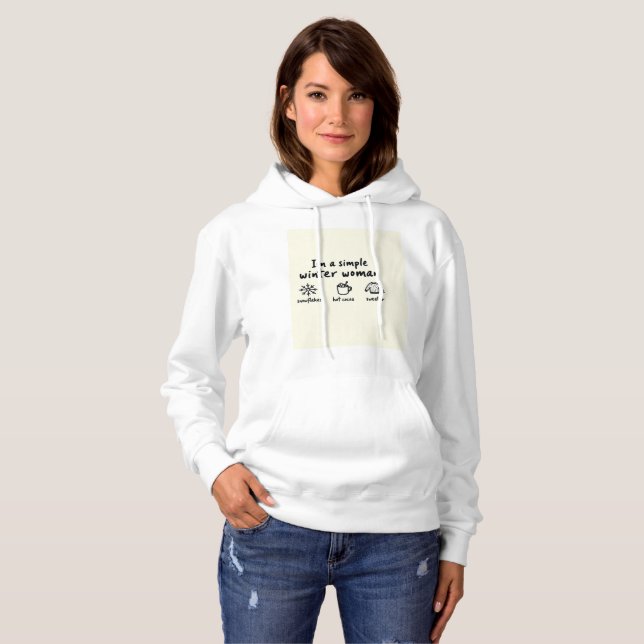 Moletom Simples para Mulheres no Inverno (Frente Completa)