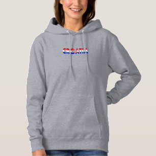 Moletom Simples Roupa de Bandeira Nacional da Croácia Mode