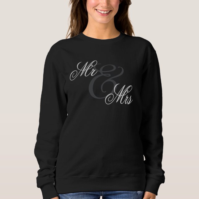 Moletom Simples Sr. e Sra. Wedding Honeymoon T-Shirt (Frente)