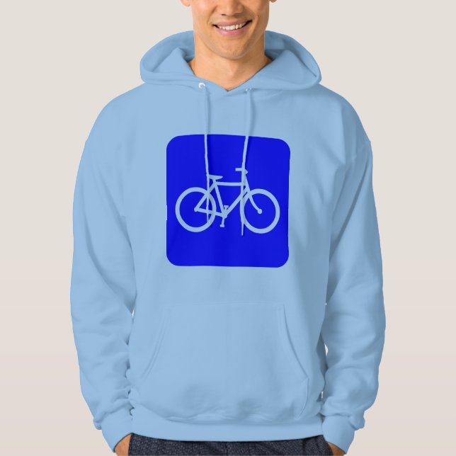 Moletom Sinal de Bicicleta - Azul (Frente)