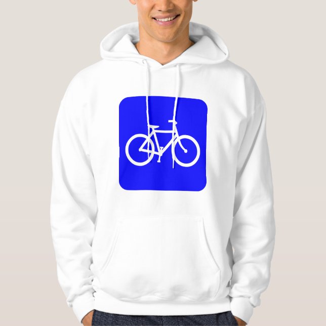 Moletom Sinal de Bicicleta - Azul (Frente)