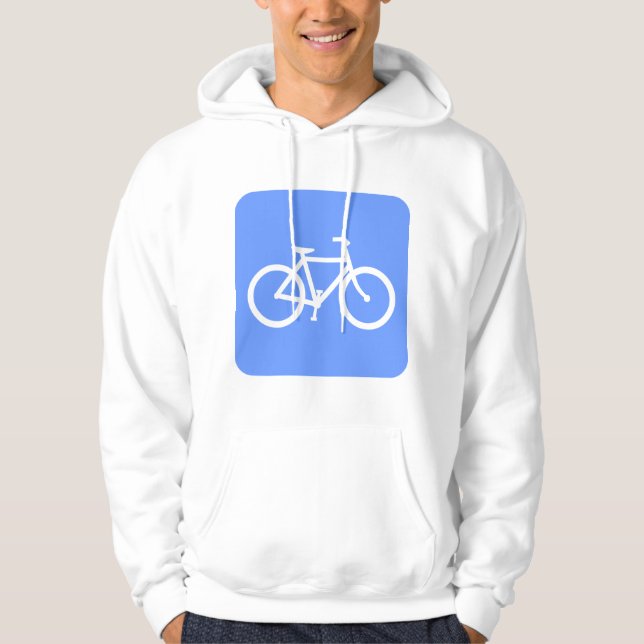 Moletom Sinal de Bicicleta - Azul Bebê (Frente)