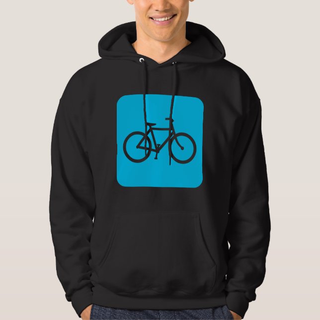 Moletom Sinal de Bicicleta - Azul-Céu (Frente)