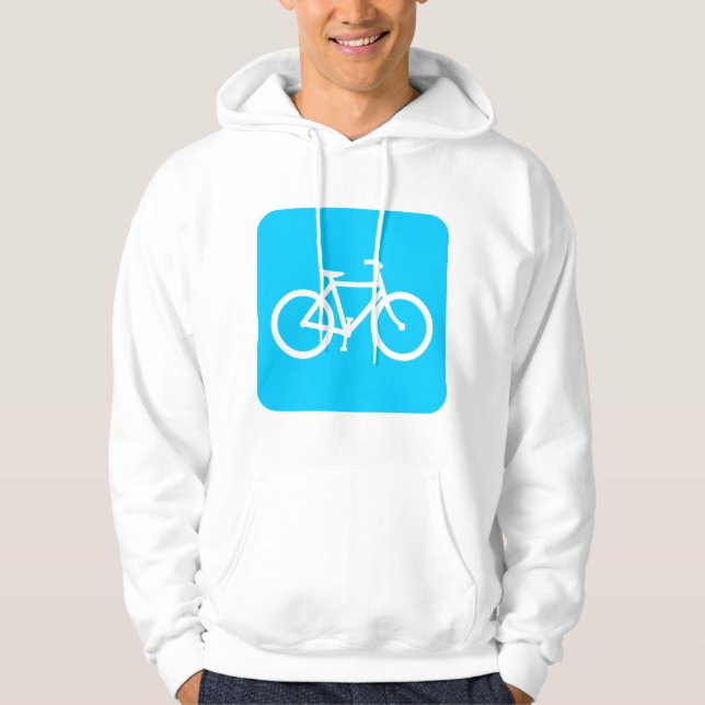 Moletom Sinal de Bicicleta - Azul-Céu (Frente)