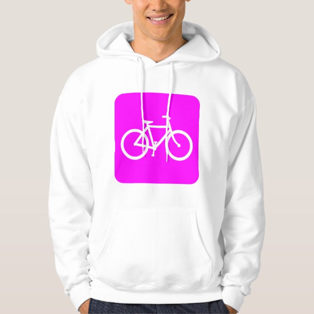 Moletom Sinal de Bicicleta - Magenta (Frente)