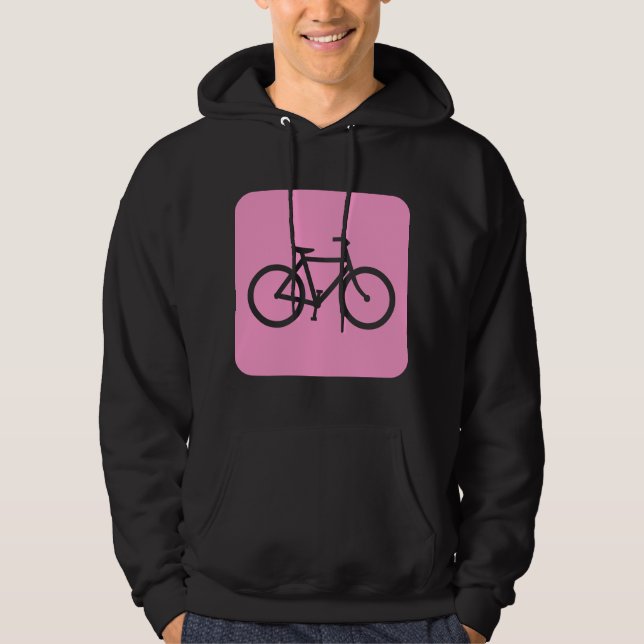 Moletom Sinal de Bicicleta - Rosa (Frente)