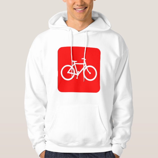 Moletom Sinal de Bicicleta - Vermelho (Frente)