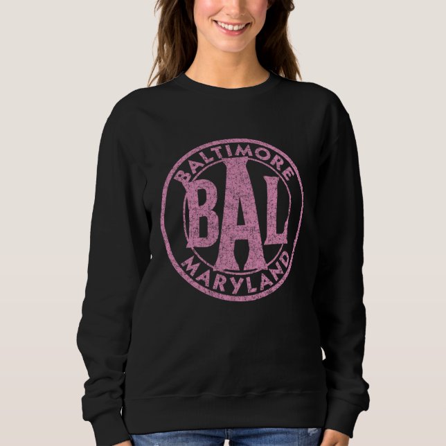 Moletom Sinal de Círculo BAL de Baltimore Impressão Rosa D (Frente)
