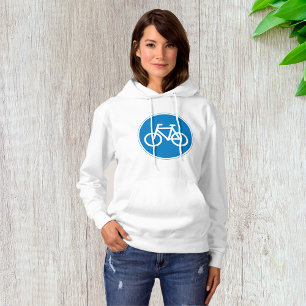 Moletom Sinal de Faixa de Bicicleta Azul Símbolo de Estrad