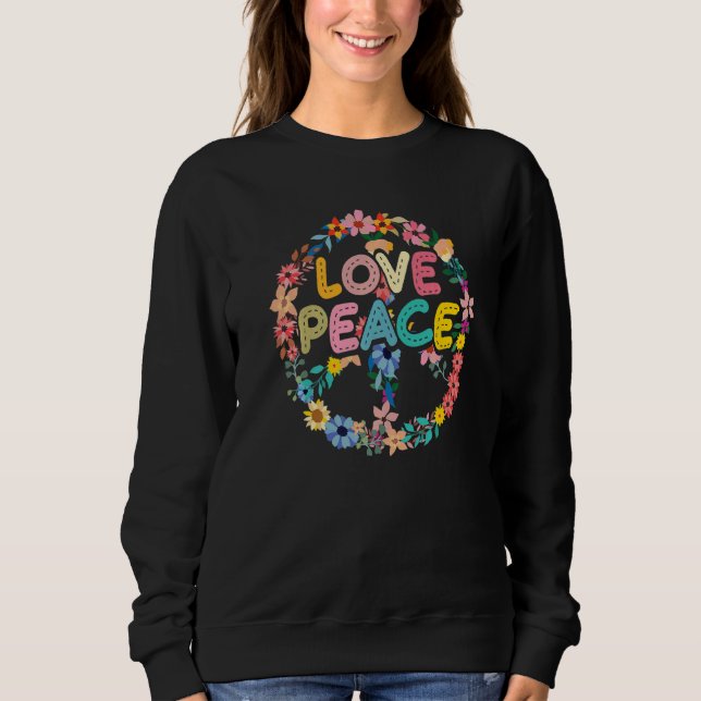 Moletom Sinal De Liberdade Hippie Flower C. (Frente)