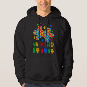 Moletom Sinal de Mão Be Kind Língua de Sinais ASL Puzzle C