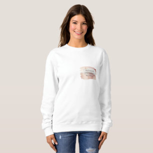 Moletom Sinal de Marca Feminina Rosa Moderno Aquarela