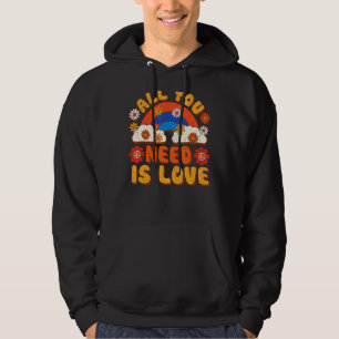 Moletom Sinal de Paz Amor 1960 década de 1970 Tie Dye Groo