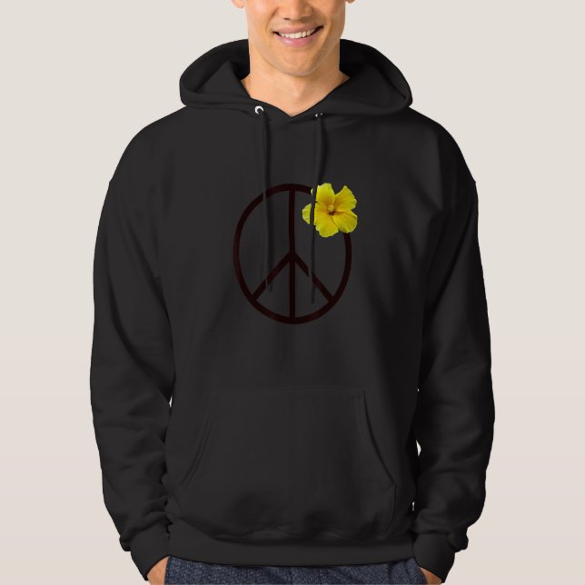 Moletom Sinal de Paz Flor Amarelo Hibiscus (Frente)