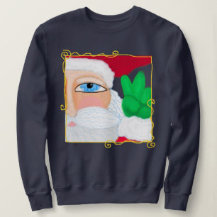 Moletom Sinal de paz Papai noel arte para Vestir