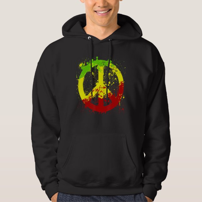 Moletom Sinal de Paz Reggae Ragga Rasta Freedome (Frente)