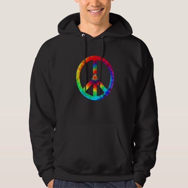 Moletom Sinal de Paz Tie Dye Hippies Natal (Frente)