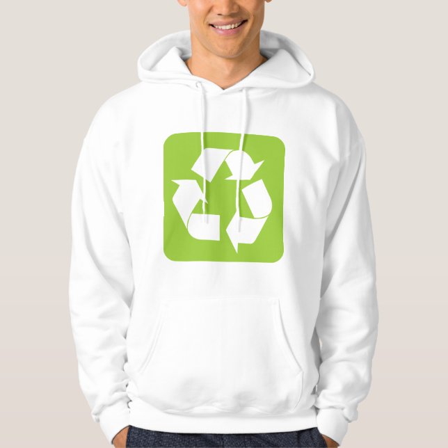 Moletom Sinal de reciclagem - Verde marciano (Frente)