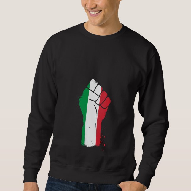 Moletom Sinal de resistência - bandeira italiana (Frente)