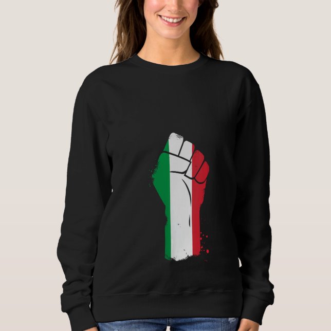 Moletom Sinal de resistência - bandeira italiana (Frente)