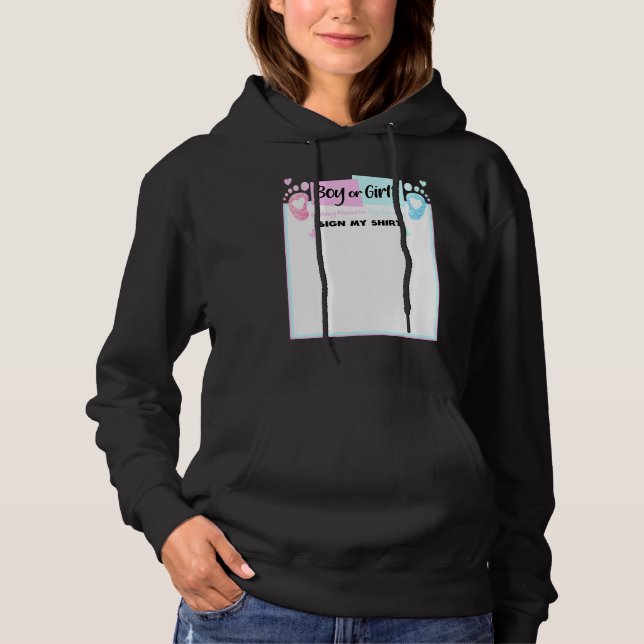 Moletom Sinal de Revolução de Gênero Meu Chá de fraldas Az (Frente)