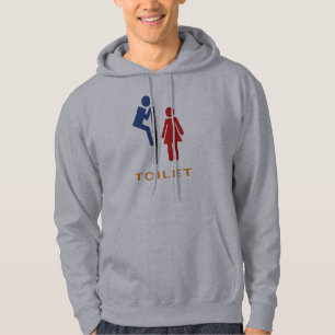 Moletom Sinal engraçado do toalete com o homem que
