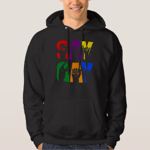 Moletom Sinal Language Hand Asl Diga Gay Lgbt Direto Flóri