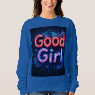 Moletom Sinal Neon de Good Girl Com Salpicos de Tinta Ping