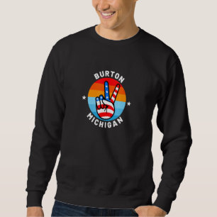 Moletom Sinalizador Americano Sinal de Paz Mão Burton Mich