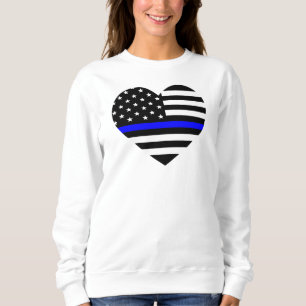 Moletom Sinalizador Americano Thin Blue Line Personalizado