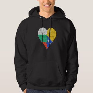 Moletom Sinalizador Bósnio Búlgaro Heart